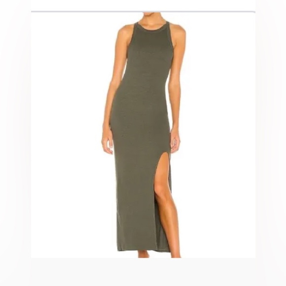 REVOLVE LNA Candi Maxi‎ Dress olive green size small